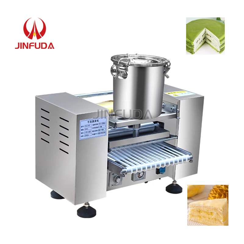Stainless Steel Grain Product Making Machines Cake Layer Mile Crepe Making Machine/ Commercial Thousand Layer Egg Skin Machine