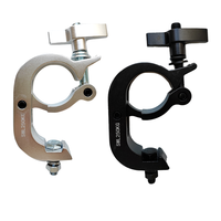 Pince de fixation robuste en aluminium pour truss d'éclairage de scène, capacité 550 lb, compatible avec truss à dégagement rapide de 1,73 à 2,05 pouces, crochet pour truss d'éclairage DJ
