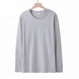 Custom Breathable Long Sleeve Cotton <b>T</b>-Shirt for Group Team Uniforms Silk Screen Printed Crew Neck Class Shirt Logo Printing - Product Image 6