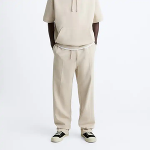 <span class=keywords><strong>Pantaloni</strong></span> della <span class=keywords><strong>tuta</strong></span> larghi più popolari da uomo oversize francese spugna <span class=keywords><strong>Beige</strong></span> <span class=keywords><strong>pantaloni</strong></span> della <span class=keywords><strong>tuta</strong></span> larghi da uomo - Product Image 1