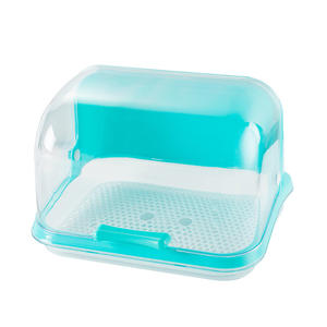 Icen B83 juego de té de plástico multifuncional estante transparente escritorio a prueba de polvo portavasos tapa niños caja de té para drenaje de agua - Product Image 5
