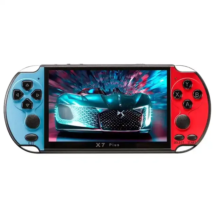 X7plus卸売最新X7ポータブルレトロビデオゲームコンソール内蔵8GB 4.3 ''64ビットハンドヘルドゲームプレーヤー