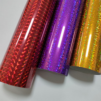 Vinilo Holográfico Brillante de PVC en Rollo para Decoración de Ventanas, Película Autoadhesiva de Alta Calidad para Plotter de Corte, Resistente a los Rayos UV/Agua