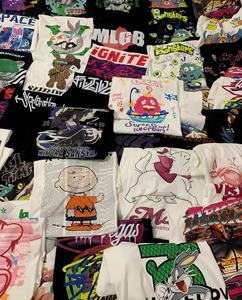 Homens Casual Gráfico T-Shirts Preço Atacado Heavyweight Algodão Solto Fit Impresso Roupas Stock Vestuário - Product Image 4