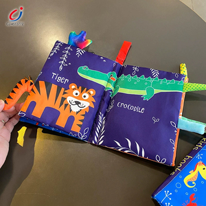 Juego de Juguetes Sensoriales para Bebés Chengji, Libros de <span class=keywords><strong>Tela</strong></span> Educativos con Temática de Animales Coloridos, Libros de <span class=keywords><strong>Tela</strong></span> con Sonidos para Tocar y Sentir - Product Image 2