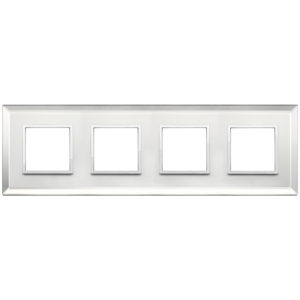 Plate 8M 2+2+2+2 Int71 Silver Gold Wall <b>Switches</b> 34.2x11.4x3.2 - Product Image 1