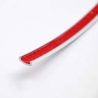 Pita Pinggir Bingkai Foto Bentuk U dari Plastik PVC Lembut Fleksibel DeDong U12 12mm, Warna Emas Mengkilap, Lis PVC U Emas