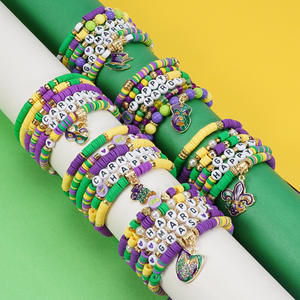 Joyería de Moda, Pulseras de Cuentas para Mardi Gras, Fiesta de Carnaval, Dijes Multicapa, Unisex, Hecho en China - Product Image 2