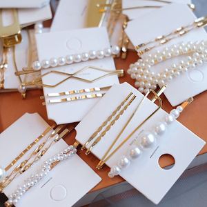 Lot de 3 Pièces, Pinces à <span class=keywords><strong>Cheveux</strong></span> en Métal et Perles pour Femmes, Bandeaux, Peignes, Épingles à <span class=keywords><strong>Cheveux</strong></span>, Barrettes, Accessoires pour <span class=keywords><strong>Cheveux</strong></span>, Outils de Coiffure - Product Image 3