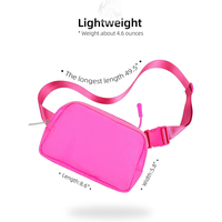 Riñonera Deportiva Personalizada para Niñas, con Correa Ajustable, Color Rosa Intenso