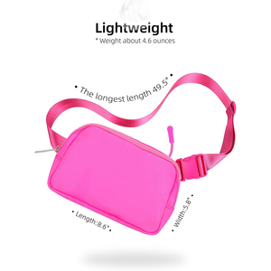 Riñonera Deportiva Personalizada para Niñas, con Correa Ajustable, Color Rosa Intenso - Product Image 3