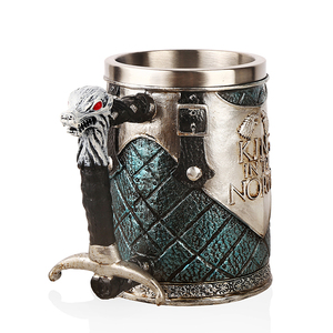 Taza Creativa <span class=keywords><strong>de</strong></span> Resina con Revestimiento <span class=keywords><strong>de</strong></span> Acero Inoxidable, Taza <span class=keywords><strong>de</strong></span> Café, Taza <span class=keywords><strong>de</strong></span> Agua, Rey del Norte, Grifo, Taza 3D - Product Image 3