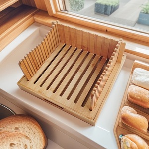 Rebanador de pan de bambú, inserto para hornear tostadas, diseño plegable para uso doméstico - Product Image 1