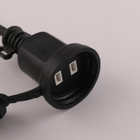 Cordon d'extension américain étanche mâle-femelle à 2 conducteurs en cuivre avec capuchon, 250V 10A, polarité américaine