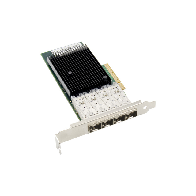WINTEK Customized Professional X710 Chipset 4 Port SFP PCI Express 10G Optical Fiber Server Wired Stock Desktop Network