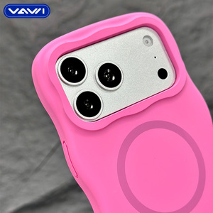 Funda Magnética de Silicona para Teléfono VAWI V-S06, Diseño Original, Lujosa y Moderna, Color Sólido Ondulado, para iPhone 16 17 Pro Max - Product Image 4