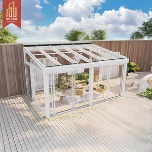 Vente directe kit véranda préfabriquée verre laminé trempé aluminium véranda jardin patio cour maison bureau véranda - Product Image 1