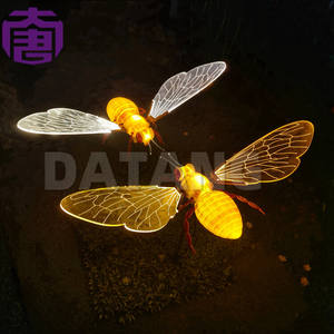 Luces decorativas LED dinámicas para exteriores IP65 con diseño de abejas, efecto luminoso artificial para Navidad, parques, césped, ingeniería paisajística - Product Image 1