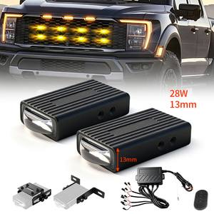 Phare antibrouillard LED ultra-mince pour moto, double couleur, faisceau spot réglable, 3 pouces, avec boîtier de commande 12V pour voiture - Product Image 1