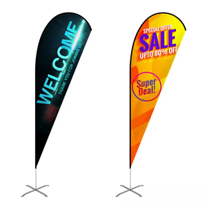 Nuevas banderas de plumas de poliéster personalizadas populares y soporte de pancarta anuncios de plumas de playa personalizados para exteriores para publicidad de eventos personalizada - Product Image 2