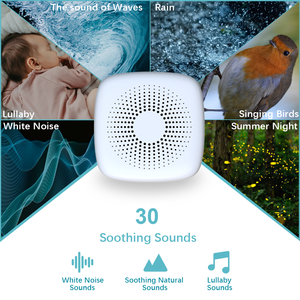 Macchina per il sonno a rumore bianco puro 2026, suono rilassante portatile ricaricabile con timer per un arredamento minimalista da comodino - Product Image 2