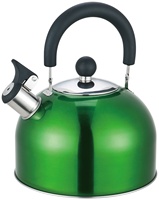 Bouilloire à thé en acier inoxydable 3L avec poignée mobile, fond à induction, bouilloire à eau bleue pour une utilisation d'une capacité de 2,5 L