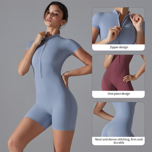 Fitness Clothes Seamless Women Activewear Set Gym Fitness Running Womens Sportswear Hollow Back Yoga Suits <b>Jumpsuit</b> - Product Image 3