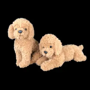 उच्च गुणवत्ता सिमुलेशन पशु खिलौना Poodle उम्दा थोड़ा टेडी कुत्ता पालतू खिलौना नरम भूरे रंग के पिल्ला उम्दा खिलौना