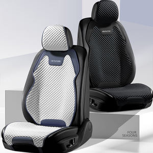 Sillín Universal de seda de hielo clásico, medio paquete, fundas de asiento de coche de 5 asientos para Santana Fabia Superb Octavia <span class=keywords><strong>VOLVO</strong></span> XC9060 BUICK Regal - Product Image 5