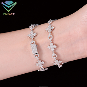 กำไลข้อมือรูปกากบาท VVS มอยส์ซาไนต์ ชุบทอง เงินแท้ 925 สำหรับทุกเพศ สไตล์ฮิปฮอป ได้รับใบรับรอง GRA ผ่านการทดสอบเพชร จัดส่งจากโรงงาน - Product Image 6