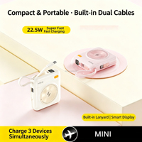 Batterie externe à charge rapide 20000mAh, chargeur portable avec câble intégré PD QC3.0, Power Banks 20000 mAh, logo personnalisé