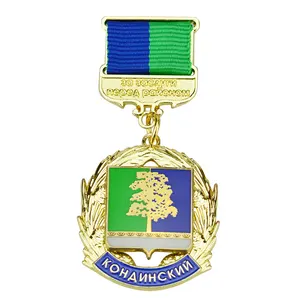 Professional Supplier Custom Die Cast Gold Silver Zinc Alloy Metal Badge 3d Sports Honor Medals