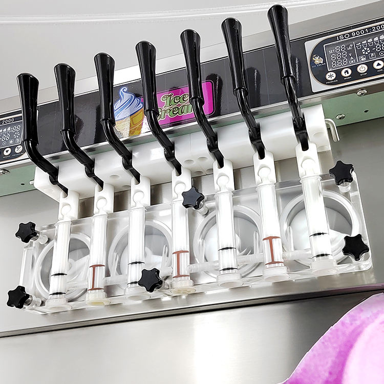 ICECREAM IC24460WHITE 関税送料込 ETL CE Approved 7 Burst Flavors Soft Serve Ice Cream Machine