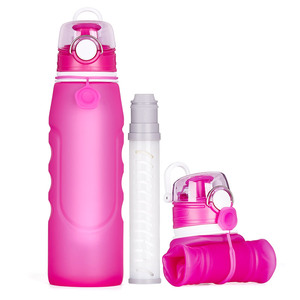 Pieghevole Bottiglia di <span class=keywords><strong>Acqua</strong></span> Con Filtro A Carbone Attivo Set Da Viaggio Bottiglie - Product Image 5