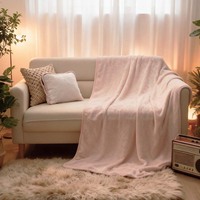 Vente chaude usine : Ensemble de voyage 2-en-1 personnalisé avec logo brodé – Coussin et couverture en flanelle pour avion, portable et doux