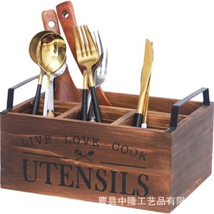 Wooden tableware storage <b>box</b>, solid wood <b>coffee</b> and tea bag organizer for kitchen countertop, with compartments for paper cups, - Product Image 2