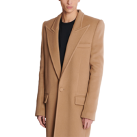 Classique Camel Long manteau pour hommes élégant hiver pardessus simple boutonnage fermeture imperméable laine vêtements d'extérieur cachemire coton