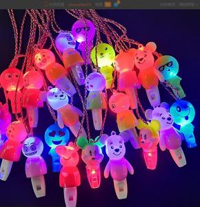 Flash ing Whistle Halskette Animal Rave Neon Party LED Light Up Noise Maker mit Lanyard Glow Aktivitäten Urlaub Geburtstag Gefälligkeiten - Product Image 2