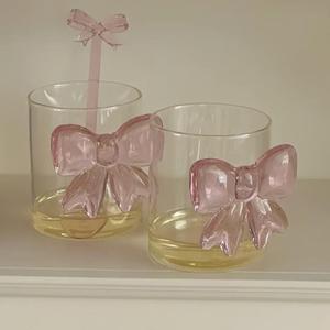 <span class=keywords><strong>Tasse</strong></span> en Verre à Nœud <span class=keywords><strong>Rose</strong></span> Épais, Résistante à la Chaleur en Borosilicate pour Boissons Froides, Cafés et Jus d'Été - Product Image 4