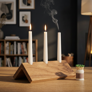 Lanterne en bois en forme de cœur faite à la main pour la décoration de la maison et les cadeaux d'Halloween - Artisanat indien pour la maison - Product Image 3