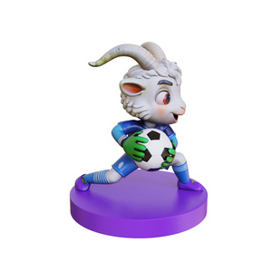 تمثال حارس مرمى مصنوع يدويًا من الراتنج على شكل ماعز، قابل للتخصيص بالجملة، تحفة فنية راقية للسوق الأوروبية - Product Image 3