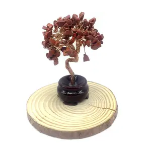 בסיטונאות חרוזים עץ בונסאי-2020 חדש טבעי אבן חרוז שבב עץ קישוט בונסאי מתנות לבית משרד פליז חוט אגת בסיס פנג שואי
