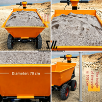 Triciclo de descarga automática de fácil uso, carrito de carga, carretilla eléctrica, de Motor Kit, volquete