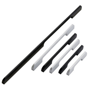 Legdis Cabinet Door Handles Aluminum Alloy Black Bar Shape Minimalist Design For Wardrobe Kitchen Furniture - Product Image 3