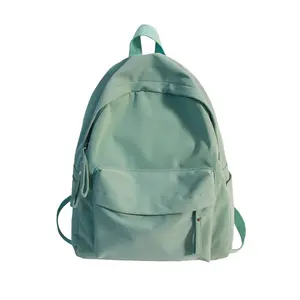 Barato elegante impermeável estudantes adolescente lona legal mochila menino meninas bagpack bege escola saco