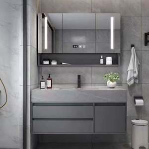 Factory Supply <b>Bathroom</b> Vanities with <b>Cabinet</b> Wood <b>Wall</b> Hung <b>Bathroom</b> Vanity <b>Wooden</b> Set Vanity Modern <b>Bathroom</b> <b>Cabinets</b> - Product Image 2