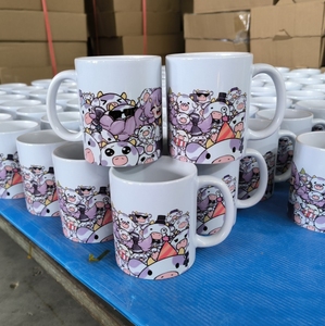 Venta al por mayor personalizado blanco Transferencia de Calor 11oz 15oz taza de café blanco negro cerámica <span class=keywords><strong>tazas</strong></span> de café sublimación taza en blanco con logotipo - Product Image 4