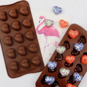 Molde de Silicona para Chocolate de Fácil Desmoldeo, Molde para Hornear Chocolate en Forma de Corazón de Grado Alimenticio - Product Image 3