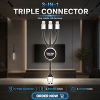 Cable USB-C Magnético 5 en 1 con LED, Trenzado, de ABS y PVC, Duradero, para Carga Rápida de Computadoras, Teléfonos Móviles y Bancos de Energía