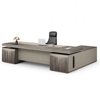 Poste de travail de bureau moderne Bureau exécutif de luxe en forme de L Bureau de PDG pour chambre Table Base Photos Meubles design